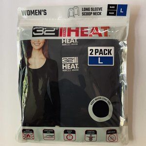32 DEGREE HEAT Women's 2 Pack Long Sleeve Tops NIP Size L